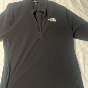 Medium mens black quarter zip North Face fleece.